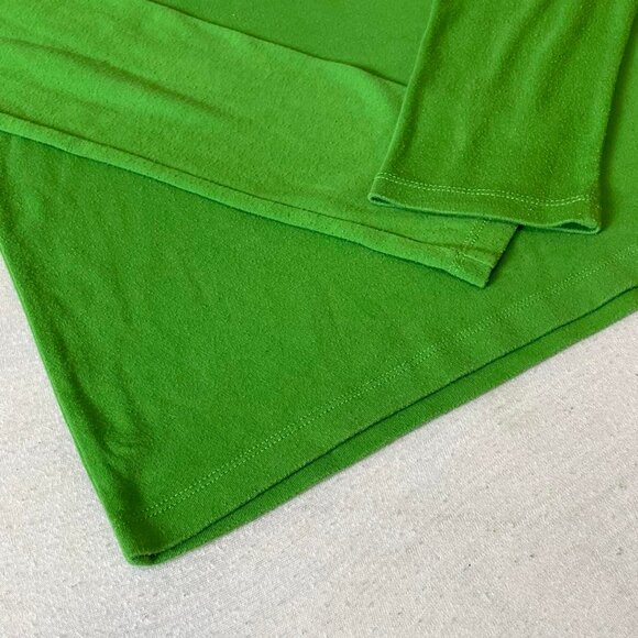 Bright Grass Green Y2K Long Sleeve Tee Shirt - Picture 2 of 3